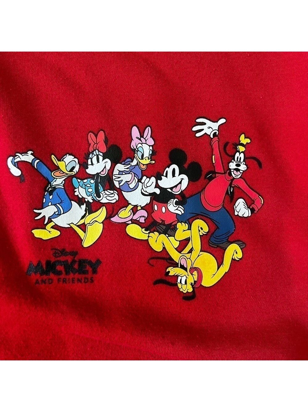 Disney Mickey and Friends Red Sweatshirt Medium